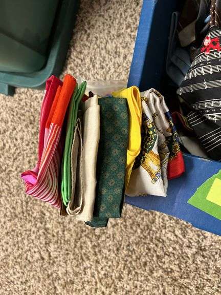 Old neckties and scarves