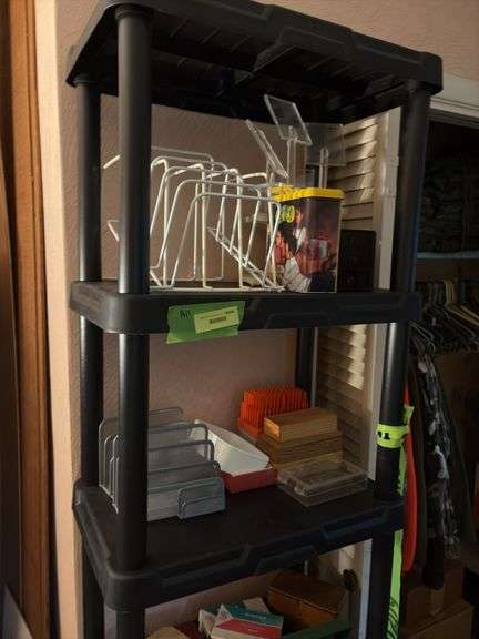 Office supplies, sewing supplies, etc The Sewing Machine Drawers previously in this lot are NOT included.NO SHELF