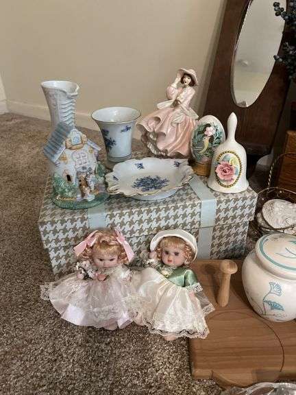 Variety of household decor, clock shelf and more