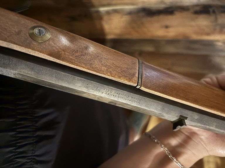 Connecticut Valley Arms Inc. Black powder rifle - has been used as a decorative wall hanger