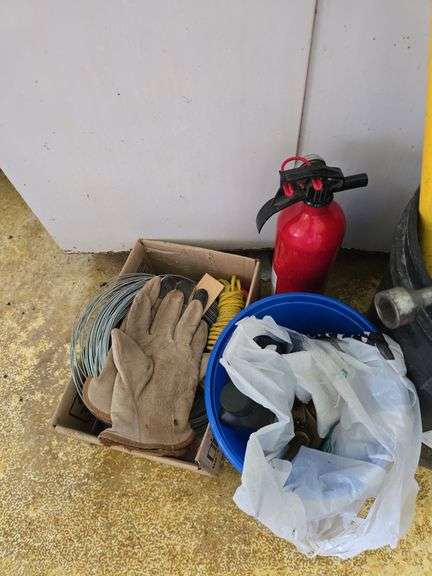 Axe, saw, loppers, crowbar, C clamps etc...
