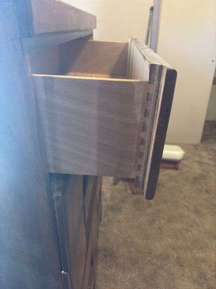 Four drawer dresser and matching full-size headboard