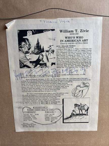 "Picacho Vista" - print by William Zivic 27 x 21