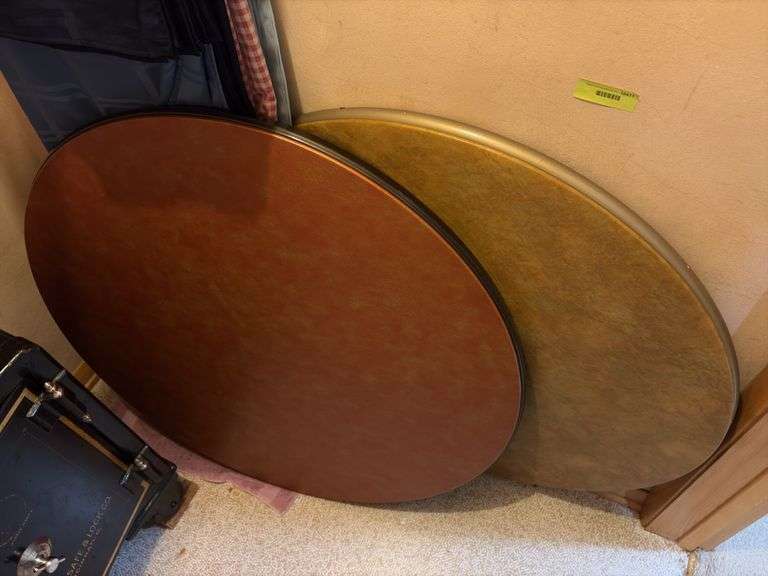 (2) 40" round  card tables