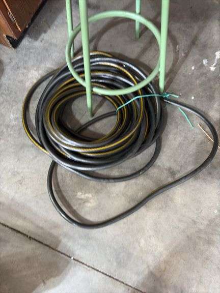 Shop stool and garden hose