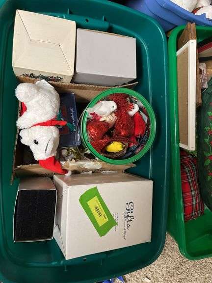 4 totes of Christmas