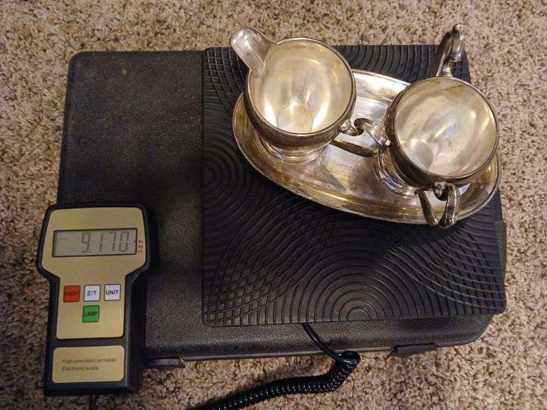 Sterling tray, cream and sugar 9.17 oz