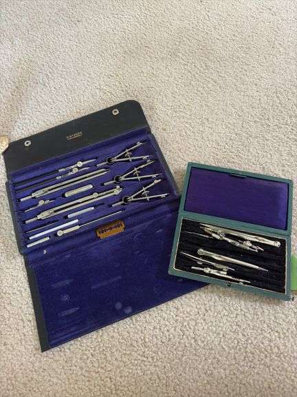 2 old drafting sets