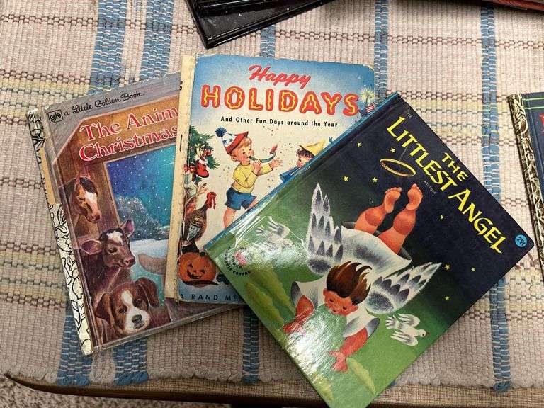 Christmas themed books, some Little Golden Christmas books