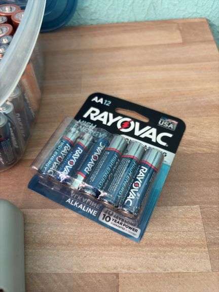 Flashlights and large quantity of AA batteries