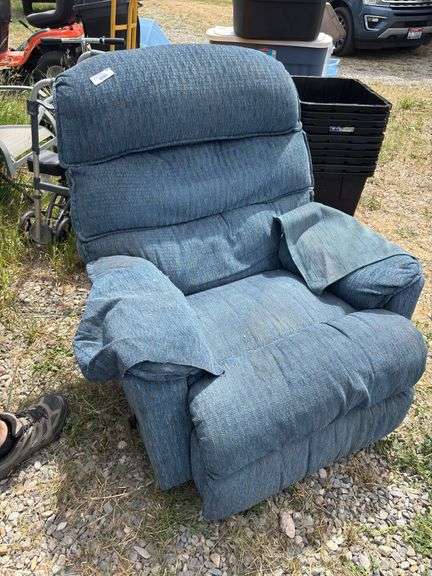 Blue recliner