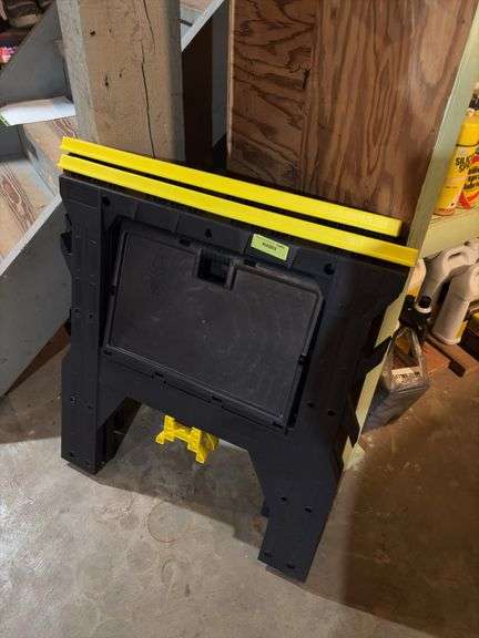 Pair of plastic sawhorses