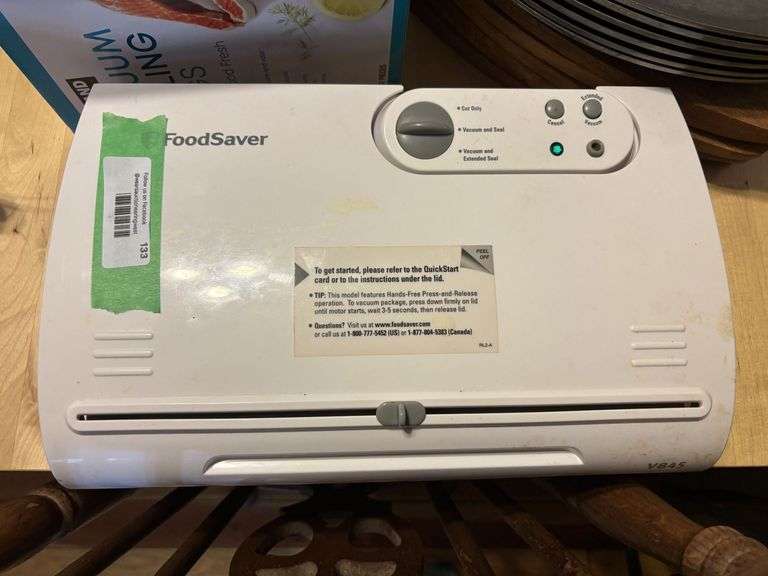 Food saver sealer, bag of sealer bags and steak plates