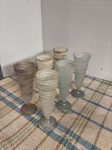 Retro stemware, one glass does have very small chip
