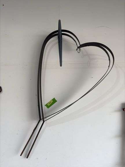 (2) 48" tall heart shaped plant hangers