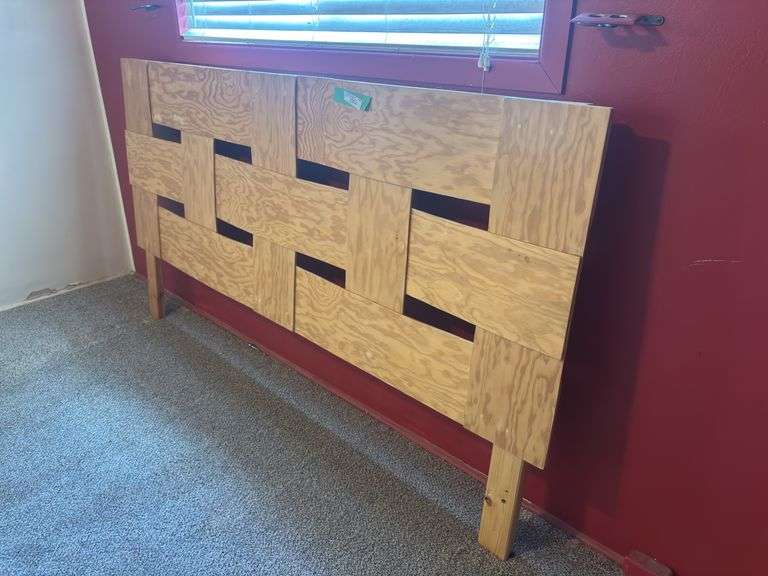 Queen sized wooden headboard