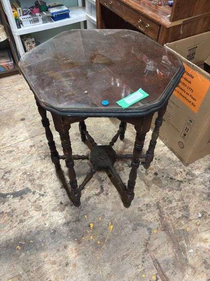 Unique, antique six sided table