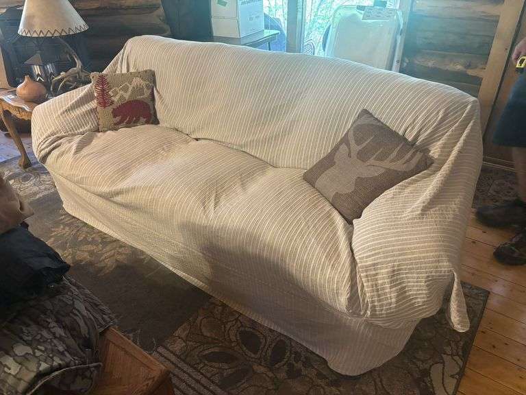Two sofas - comfy but both have good wear
