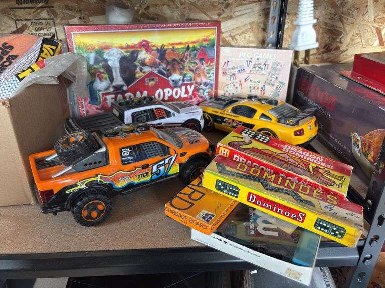 Kids games and battery operated cars