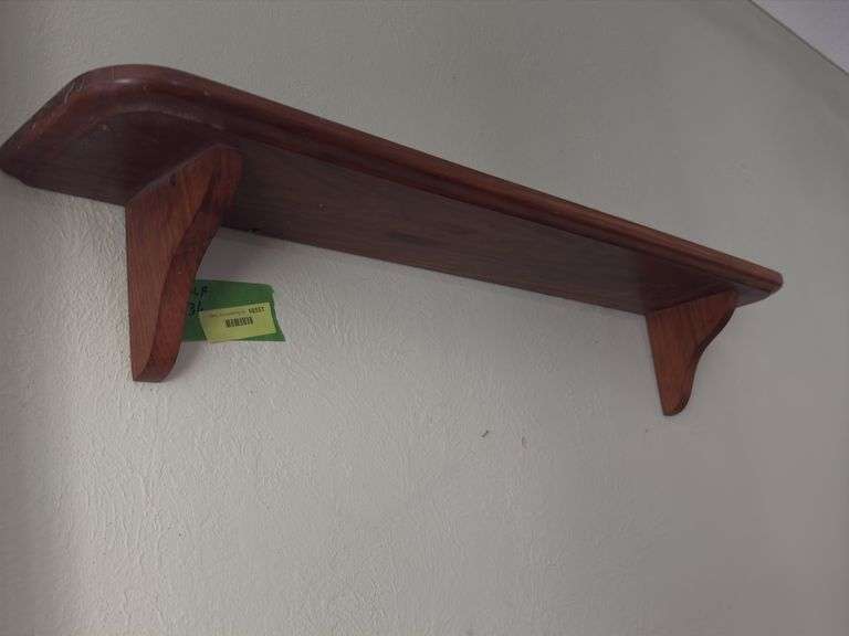 Amana walnut clock shelf w/ plate grooves 6 x 36