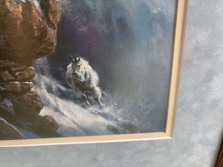 "Avalanche" Barbara Peets sheep print 33 x 27