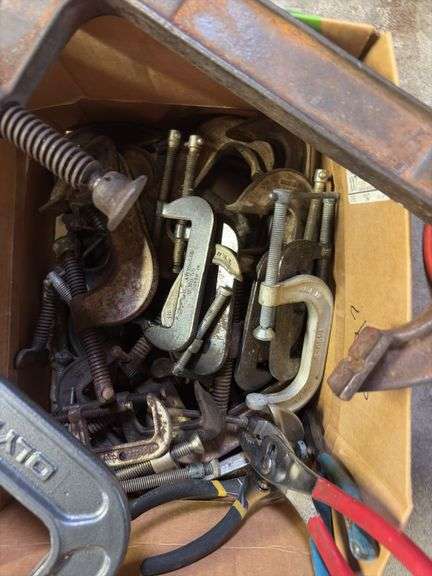Box of C clamps