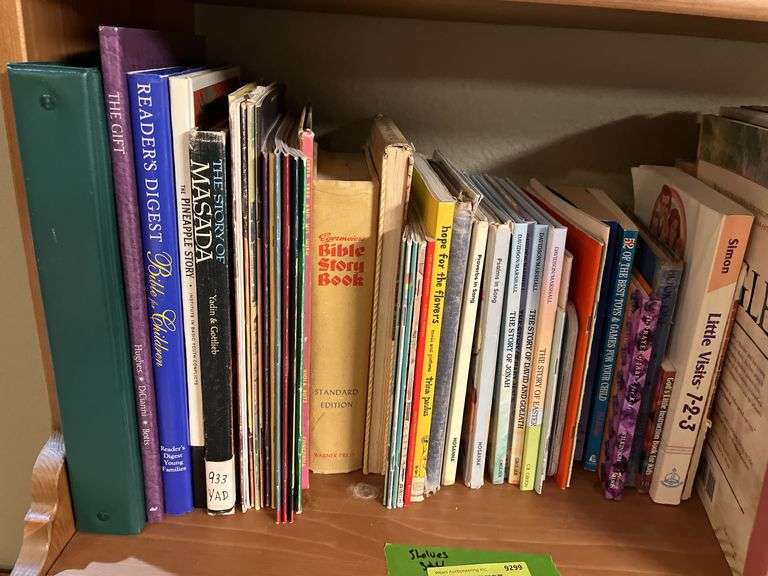 2 shelves of kids books