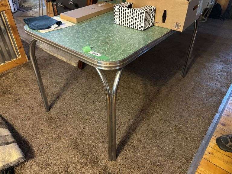 Chrome leg vintage table