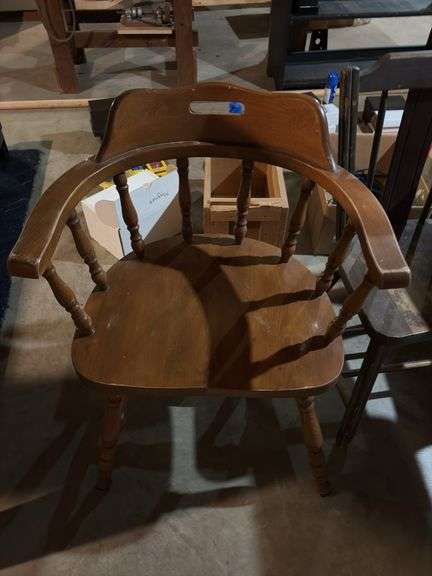 Tab arm school desk and two chairs
