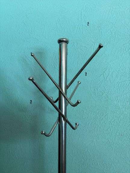 Heavy duty stainless steel hall tree No contents