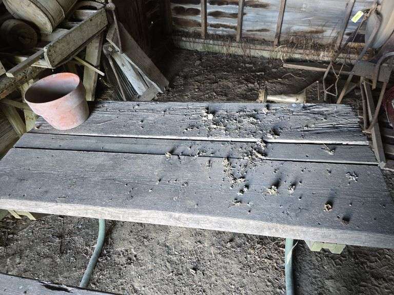 6' steel pipe leg picnic table