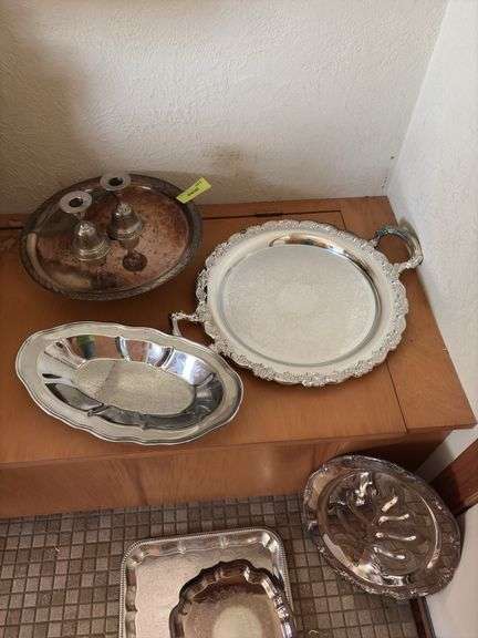 Silver plate serving items