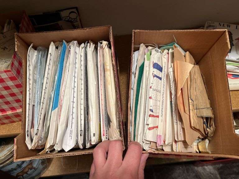 Four boxes of patterns