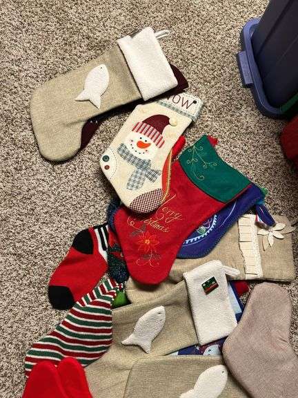 Christmas stockings, some new w/tags