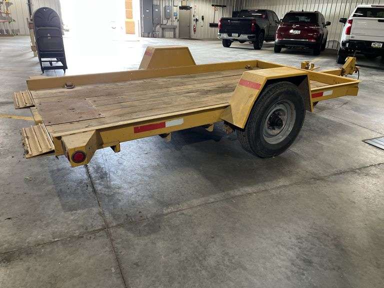 HD tilt bed trailer 6'2" x 12' 8 bolt rims, 9.50R16.5 LT tires, pintle hitch. They used this for a large trencher WIRE TRANSFER REQUIRED image