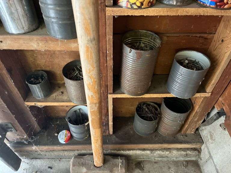 Nails, rope, sledgehammer