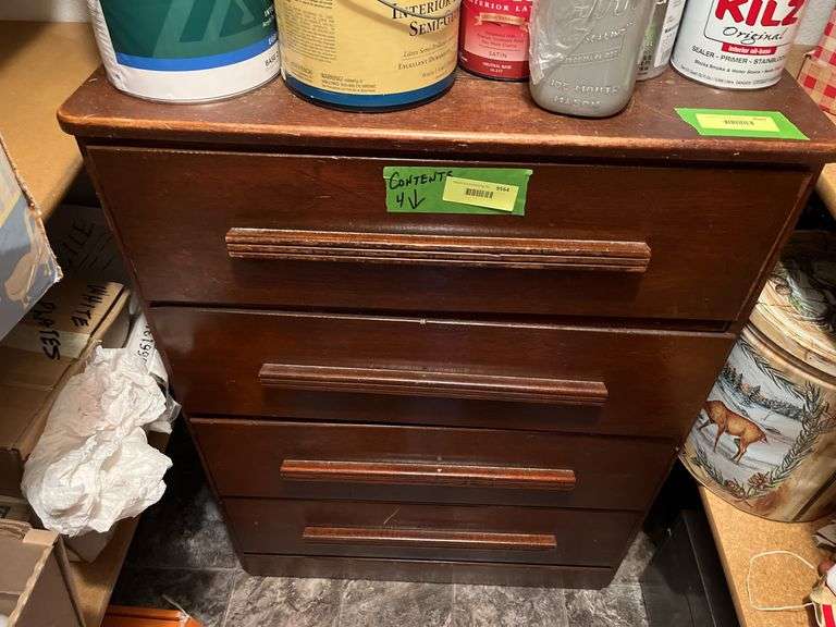 15D x 27L x 36H four drawer dresser NO CONTENTS