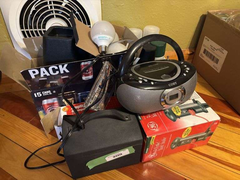 Bed risers, lightbulbs, paint, small stereo etc
