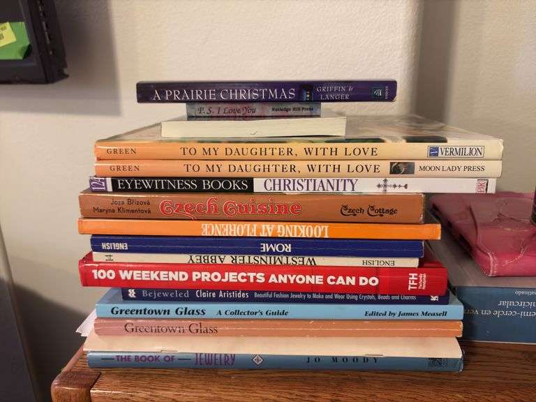 Various books, bowl See photos