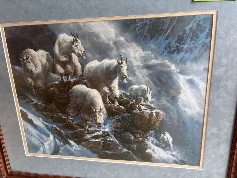 "Avalanche" Barbara Peets sheep print 33 x 27