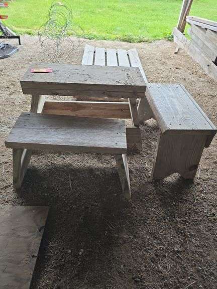 3 homemade 2x benches