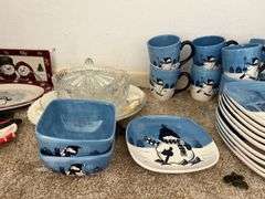 Snowman dinnerware, tins, bowls, mugs etc...