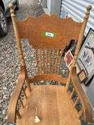 Pressed back rocking chair