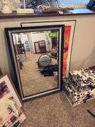 24 x 36 beveled edge mirror, pictures, decorator boxes, etc...