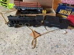 AC Gilbert Co 3/16” scale American Flyer train set,  track, crossover and No. 2 transformer