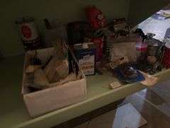 Three shelves of stuff, see photos