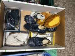 5 totes of kids toys and kids and adult clothes