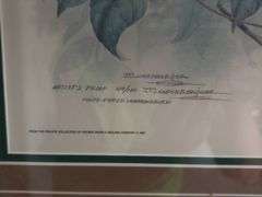 Schanz Furn Amana oak picture frame 23 x 27 w/ Landenberger AP S/N 49/100 print of a White-Eared Hummingbird