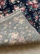 5.5 x 8 blue floral rug
