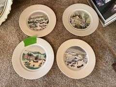 Prints, pictures, Grandma Moses plates